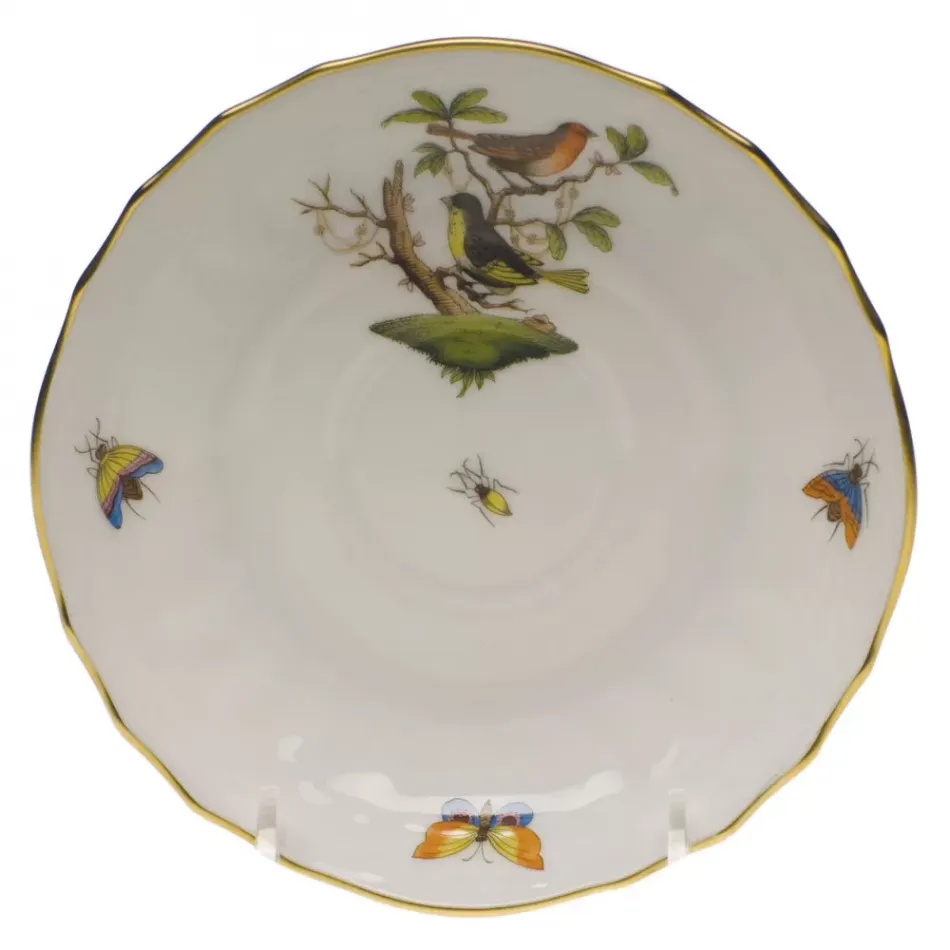 Rothschild Bird Motif 03 Multicolor Canton Saucer 5.5 in D