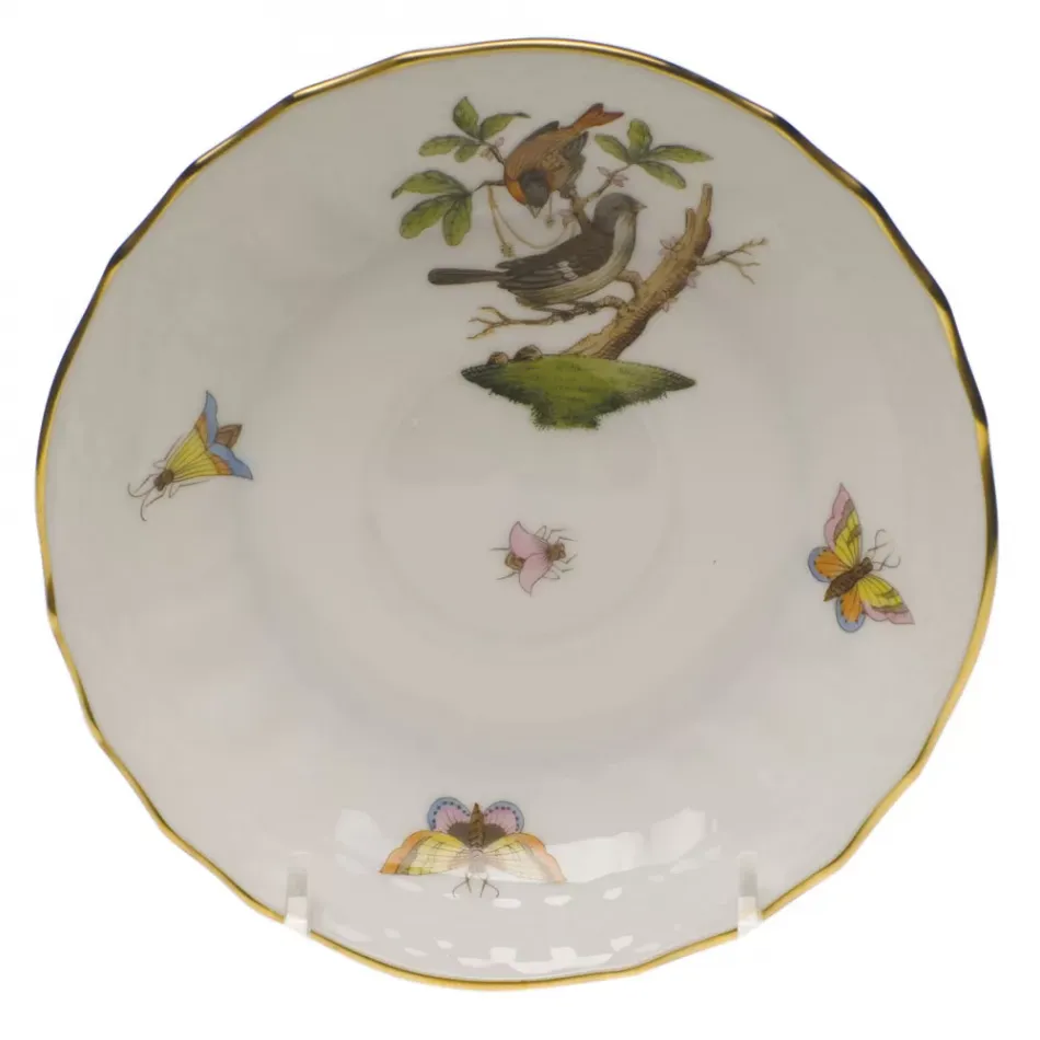 Rothschild Bird Motif 04 Multicolor Canton Saucer 5.5 in D