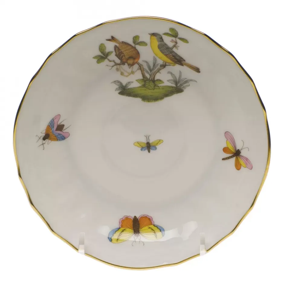 Rothschild Bird Motif 07 Multicolor Canton Saucer 5.5 in D