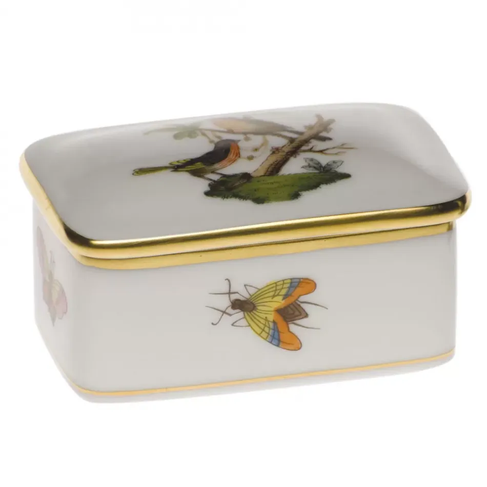 Rothschild Bird Multicolor Rectangular Box 3 in L X 2 in W