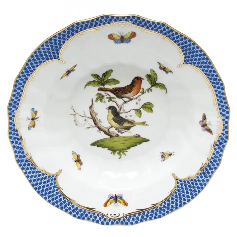 Rothschild Bird Motif 02 Multicolor Rim Soup 9.5 in D