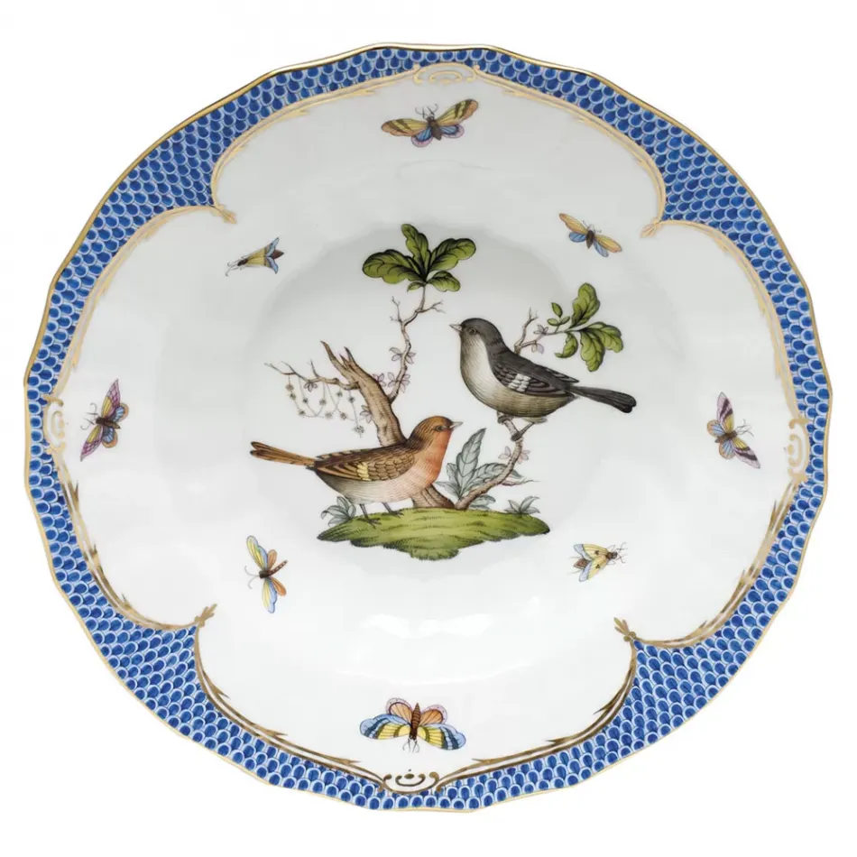 Rothschild Bird Motif 05 Multicolor Rim Soup 9.5 in D