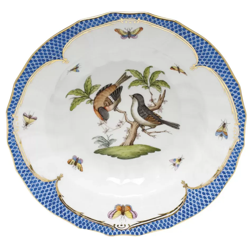 Rothschild Bird Motif 12 Multicolor Rim Soup 9.5 in D