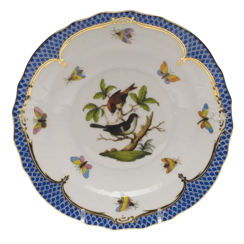 Rothschild Bird Motif 04 Multicolor Salad Plate 7.5 in D