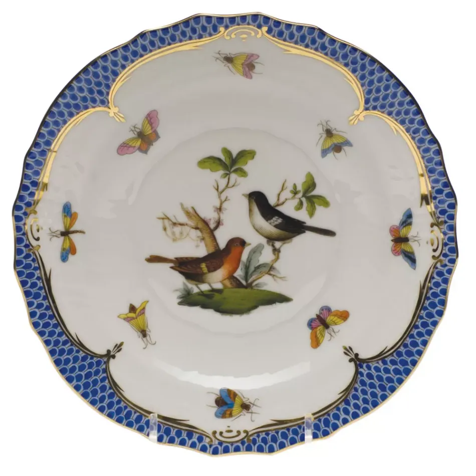 Rothschild Bird Motif 05 Multicolor Salad Plate 7.5 in D