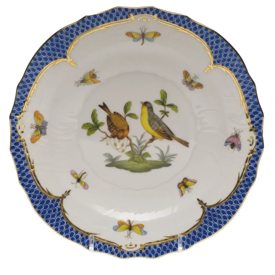 Rothschild Bird Motif 07 Multicolor Salad Plate 7.5 in D