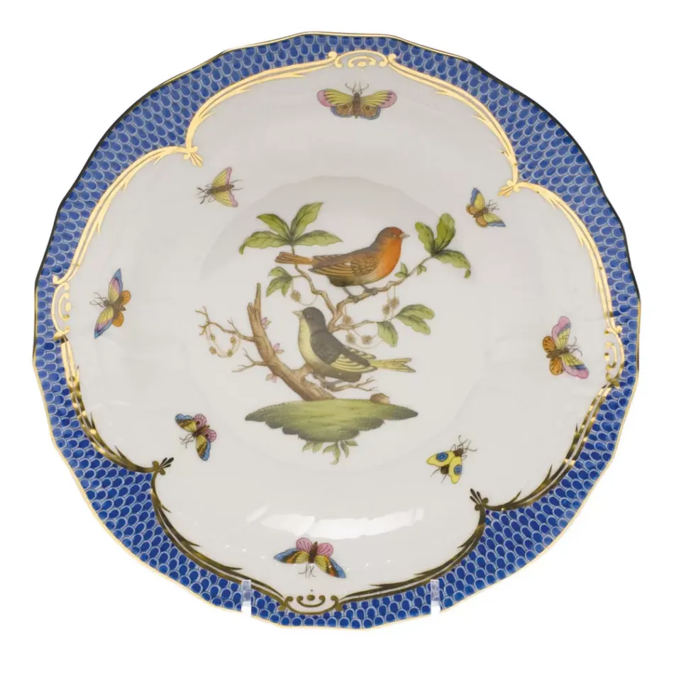 Rothschild Bird Motif 03 Multicolor Dessert Plate 8.25 in D