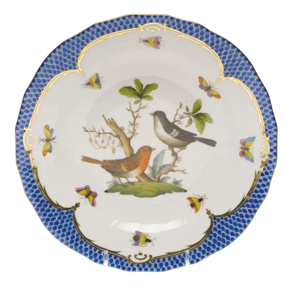 Rothschild Bird Motif 05 Multicolor Dessert Plate 8.25 in D