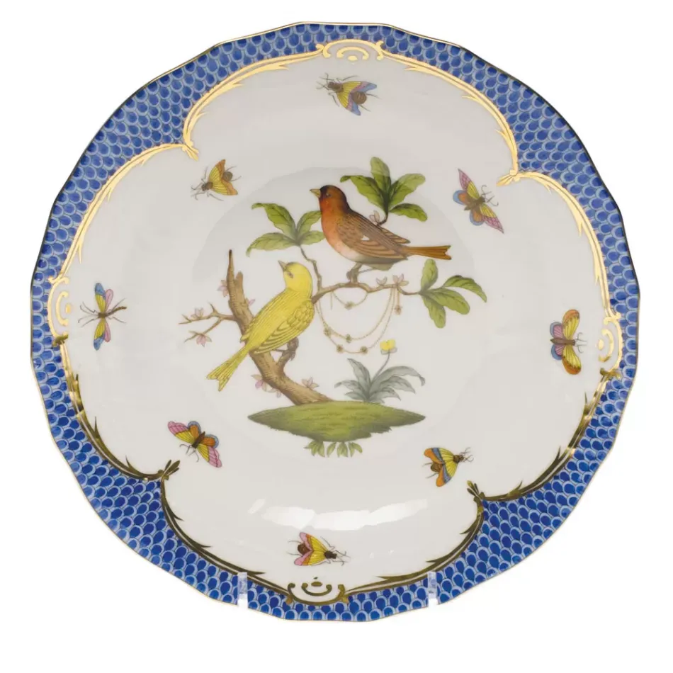 Rothschild Bird Motif 06 Multicolor Dessert Plate 8.25 in D