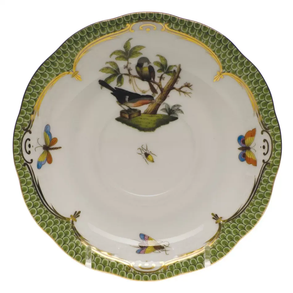 Rothschild Bird Motif 02 Multicolor Tea Saucer 6 in D