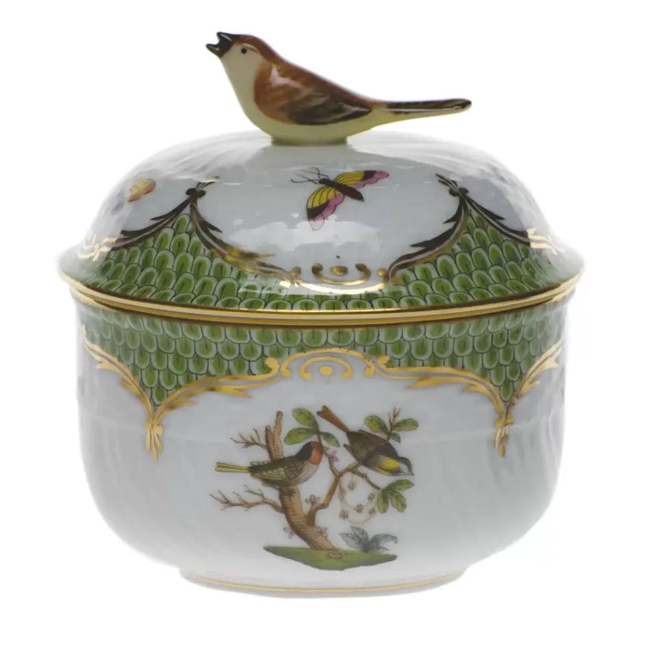 Rothschild Bird Multicolor Covered Sugar With Bird 6 Oz 4 in H