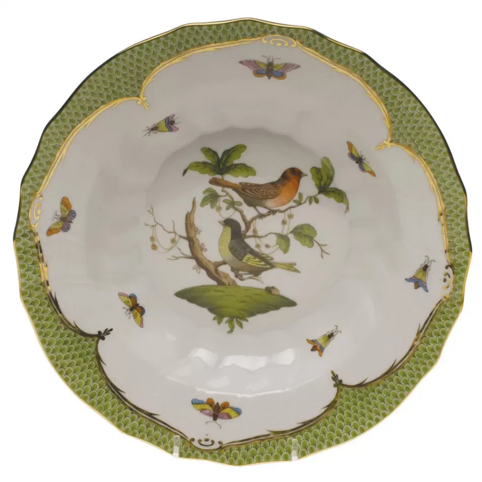 Rothschild Bird Motif 03 Multicolor Rim Soup 9.5 in D