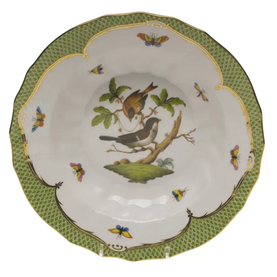 Rothschild Bird Motif 04 Multicolor Rim Soup 9.5 in D