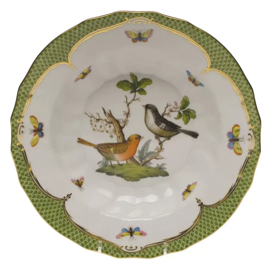 Rothschild Bird Motif 05 Multicolor Rim Soup 9.5 in D