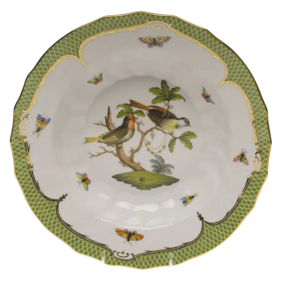 Rothschild Bird Motif 11 Multicolor Rim Soup 9.5 in D