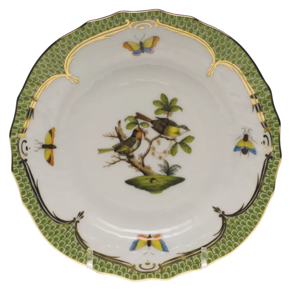 Rothschild Bird Motif 11 Multicolor Bread And Butter Plate 6 in D