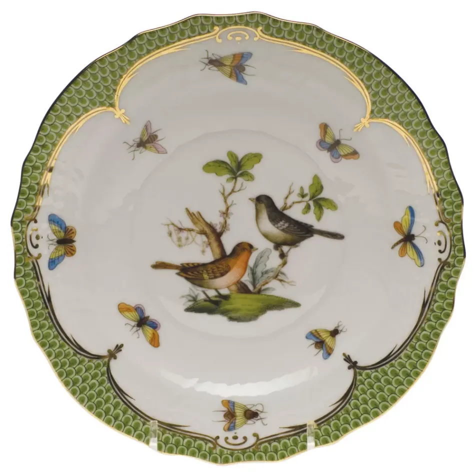 Rothschild Bird Motif 05 Multicolor Salad Plate 7.5 in D