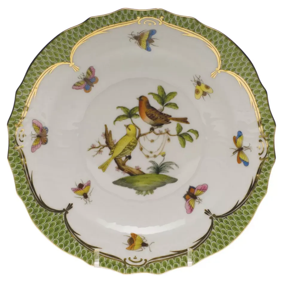 Rothschild Bird Motif 06 Multicolor Salad Plate 7.5 in D