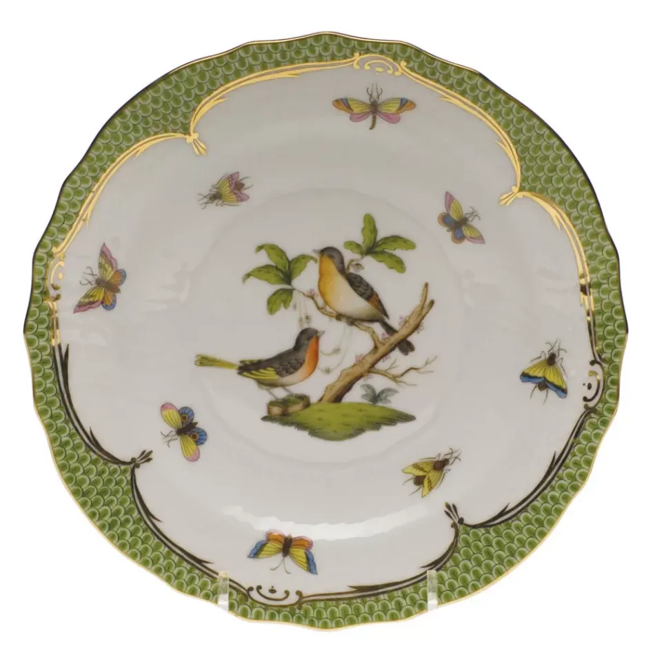 Rothschild Bird Motif 08 Multicolor Salad Plate 7.5 in D