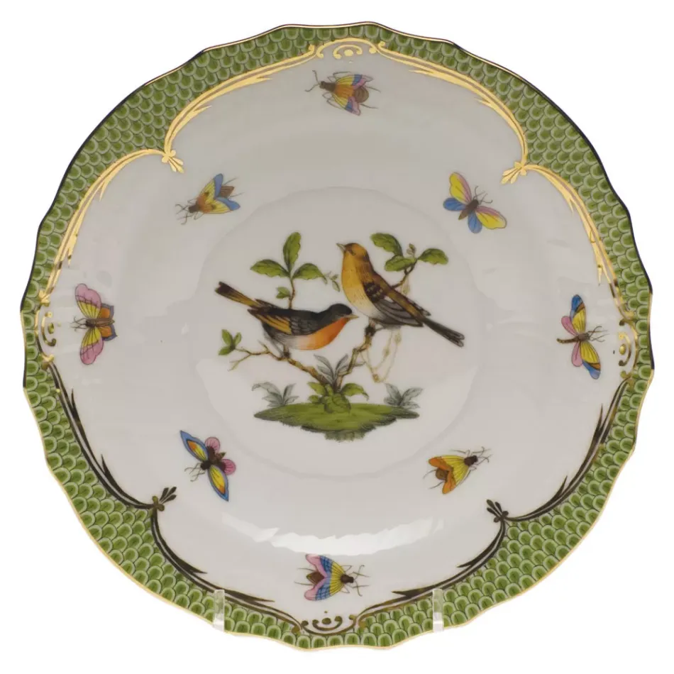 Rothschild Bird Motif 09 Multicolor Salad Plate 7.5 in D