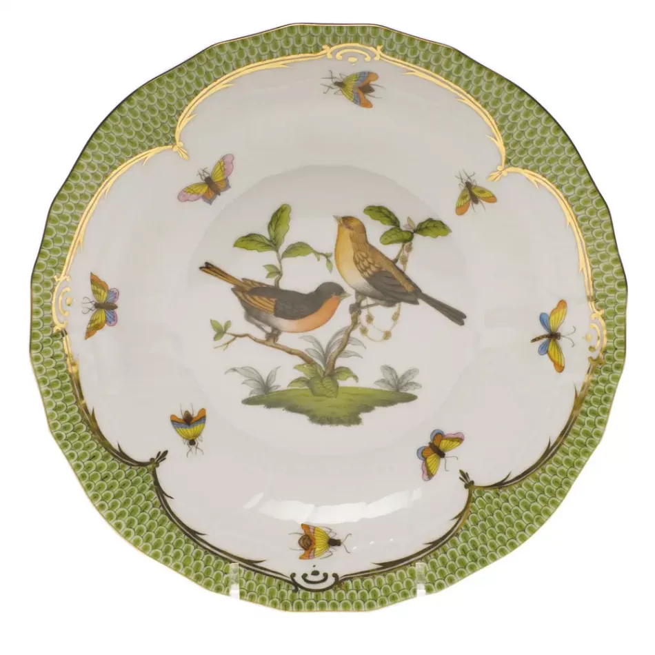 Rothschild Bird Motif 09 Multicolor Dessert Plate 8.25 in D