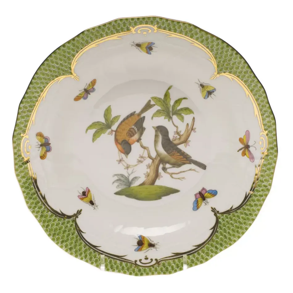 Rothschild Bird Motif 12 Multicolor Dessert Plate 8.25 in D