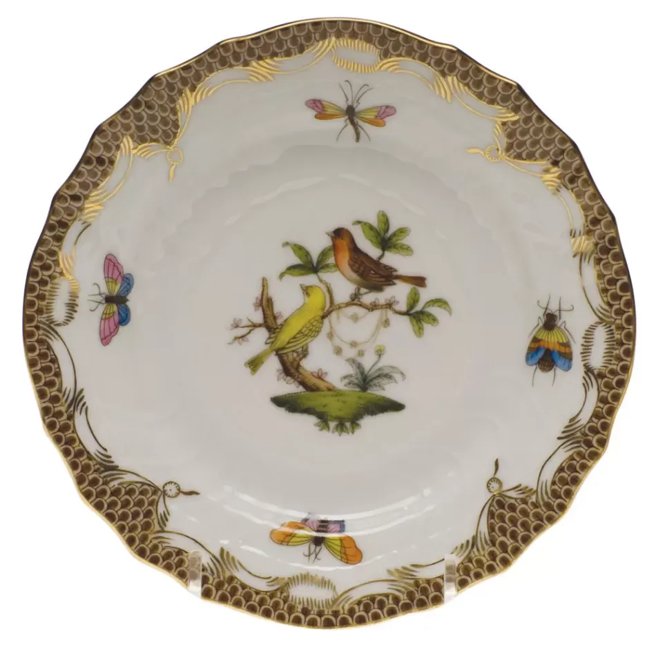 Rothschild Bird Motif 06 Multicolor Bread And Butter Plate 6 in D