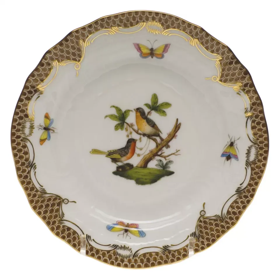 Rothschild Bird Motif 08 Multicolor Bread And Butter Plate 6 in D