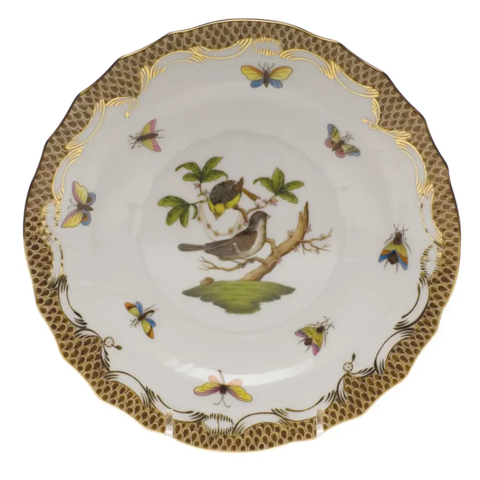 Rothschild Bird Motif 01 Multicolor Salad Plate 7.5 in D