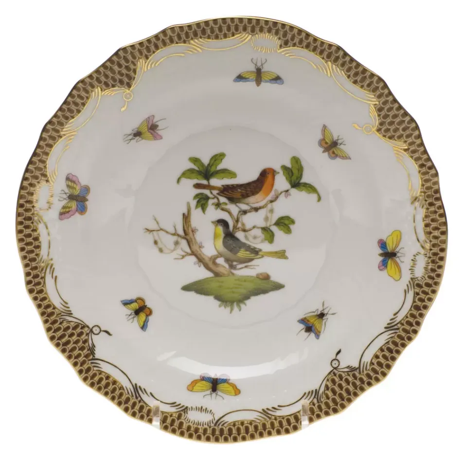 Rothschild Bird Motif 03 Multicolor Salad Plate 7.5 in D