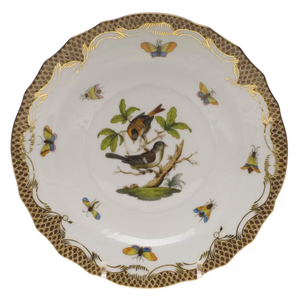 Rothschild Bird Motif 04 Multicolor Salad Plate 7.5 in D