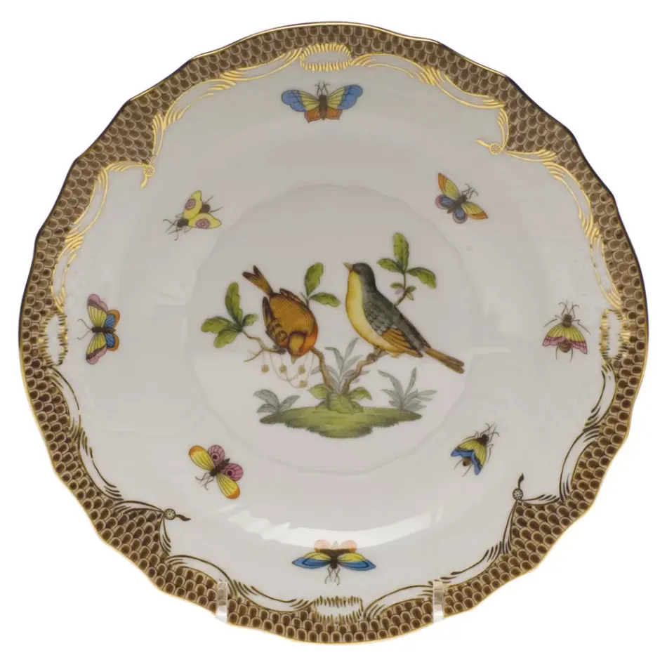 Rothschild Bird Motif 07 Multicolor Salad Plate 7.5 in D