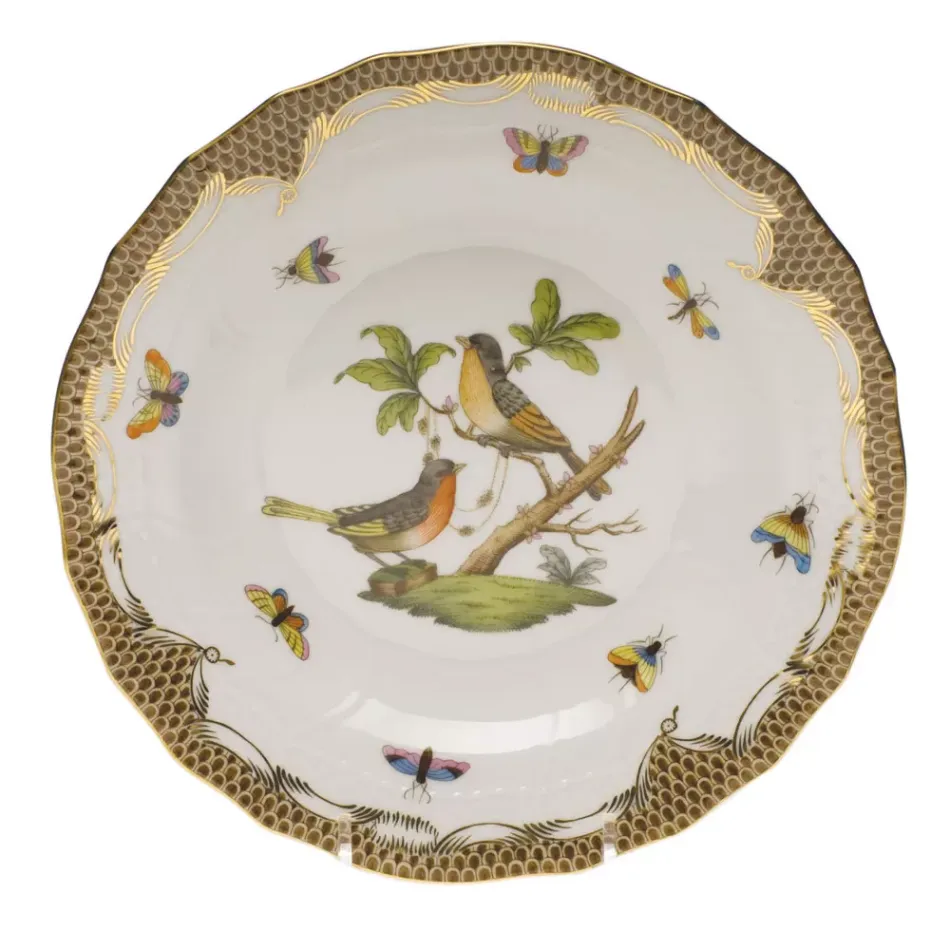 Rothschild Bird Motif 08 Multicolor Dessert Plate 8.25 in D