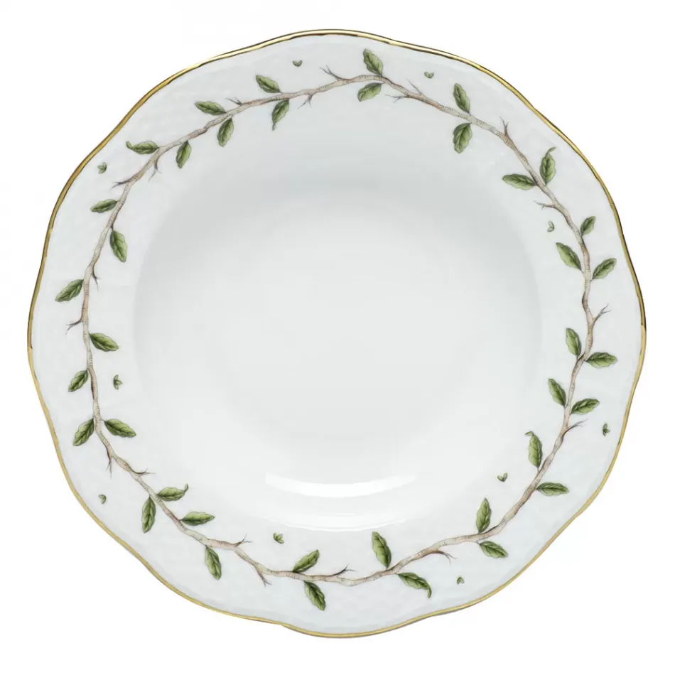 Rothschild Garden Multicolor Rim Soup Plate 8 in D