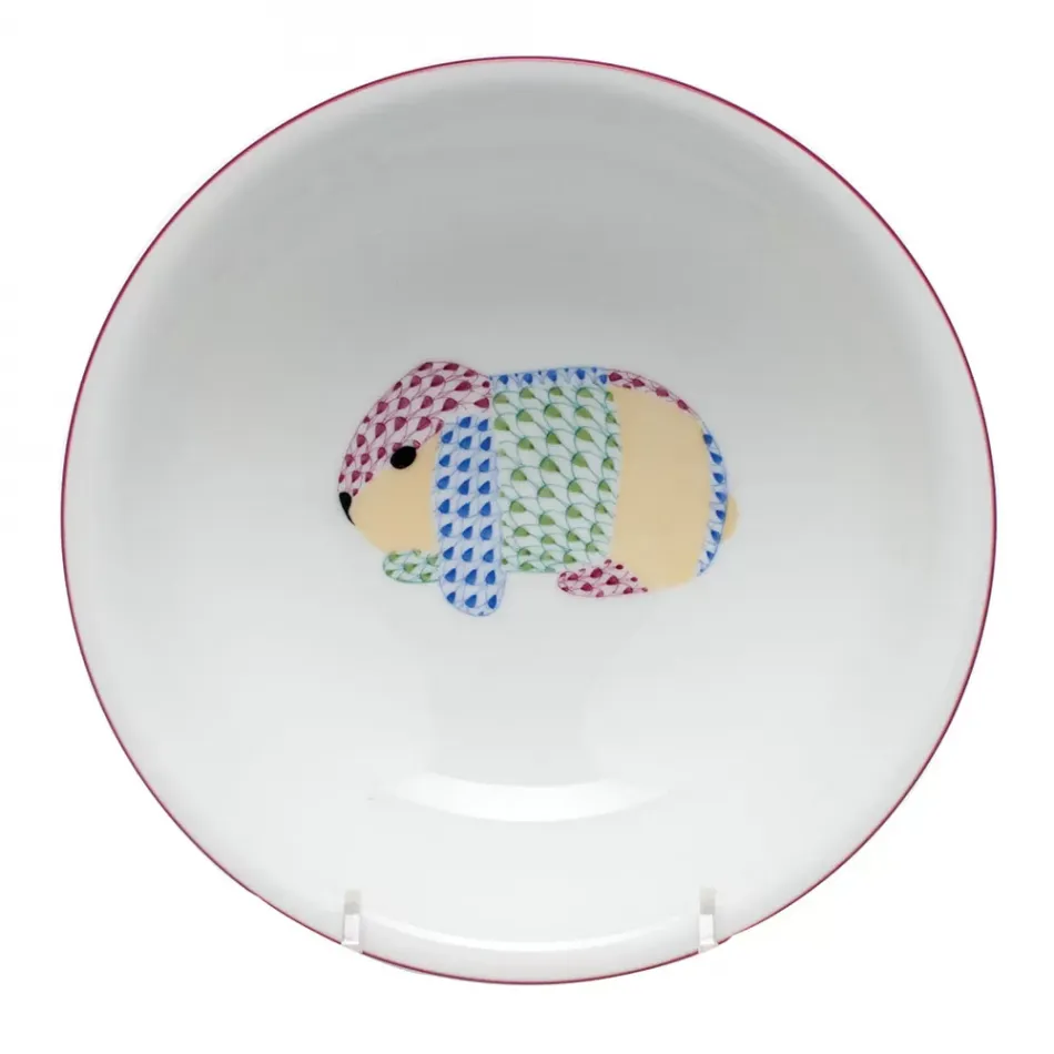 Lop Ear Bunny Multicolor Bowl 7 in D