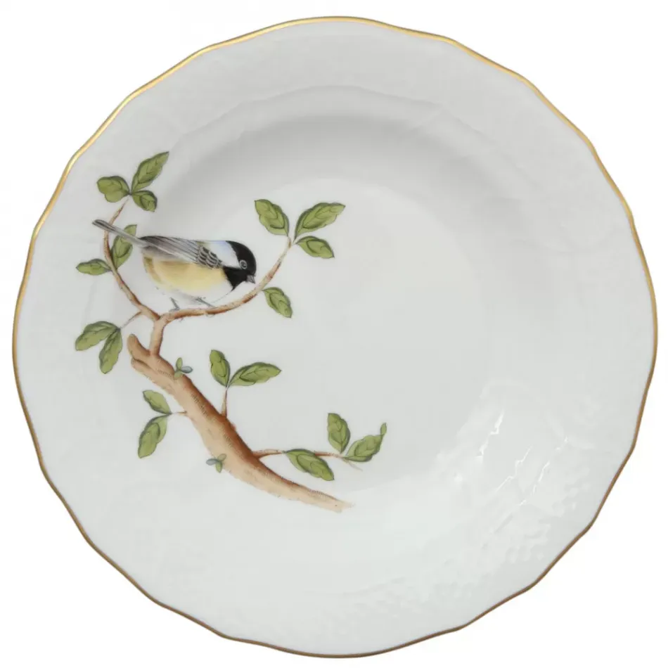 Songbird Chickadee Multicolor Dessert Plate 8.25 in D