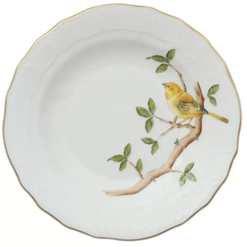 Songbird Warbler Multicolor Dessert Plate 8.25 in D