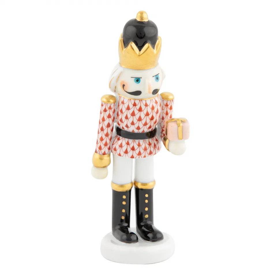 Nutcracker With Gift Rust 1.5 in L X 1.25 in W X 4.5 in H