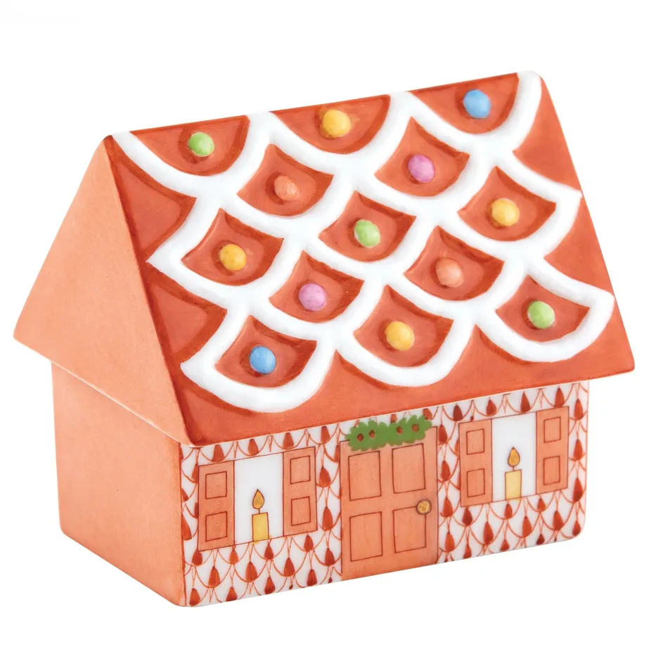 Cozy Gingerbread House Rust 3 in L X 2.25 in W X 2.5 in H