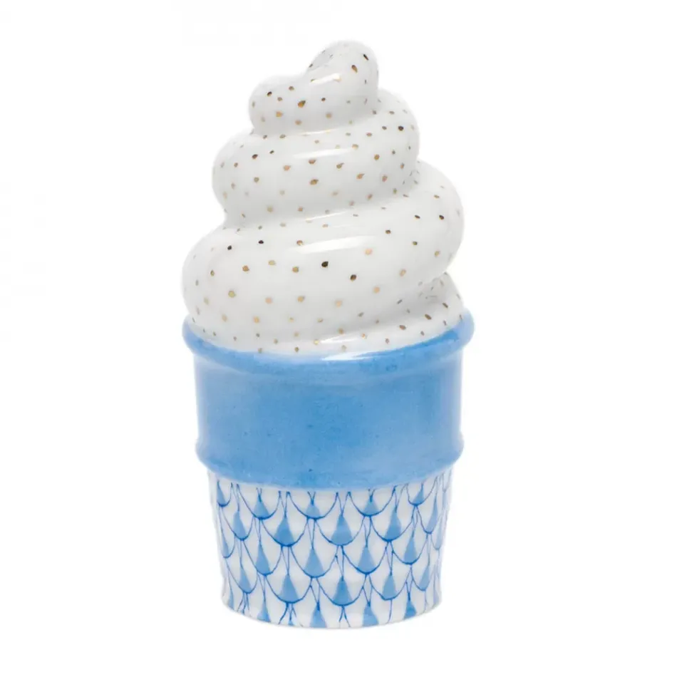 Ice Cream Cone Blue 1.5 in L X 2.5 in H