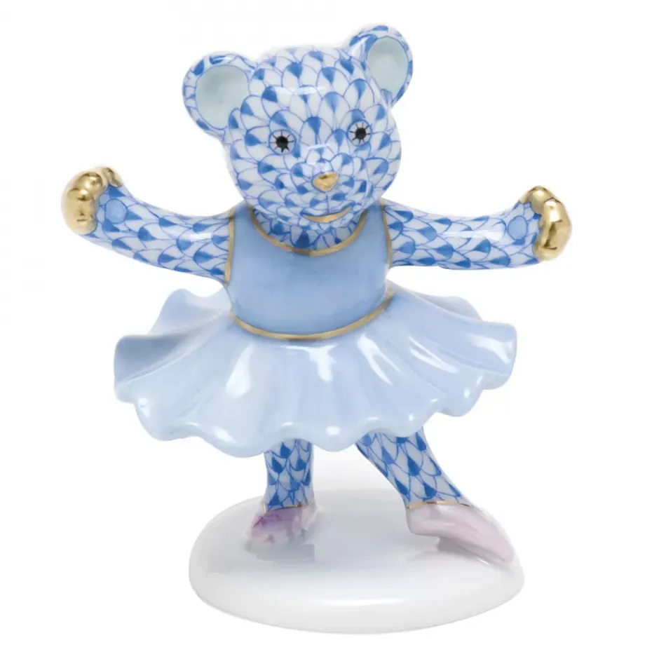 Ballerina Bear Blue 1.75 in L X 2.75 in H