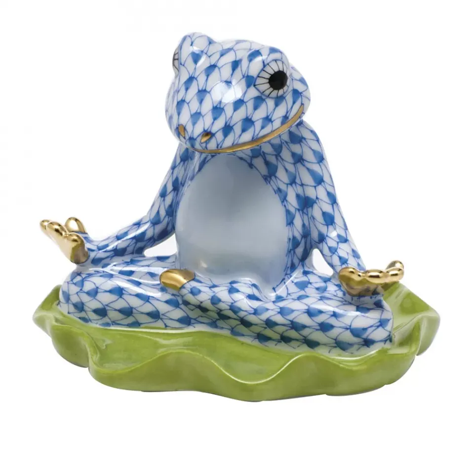 Yoga Frog Blue 2.5 in L X 2.25 in H