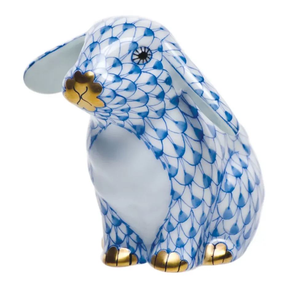 Sitting Lop Ear Bunny Blue 2 in L X 2 in H