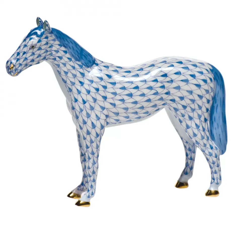 Small Horse Blue 5.25 in L X 4.75 in H