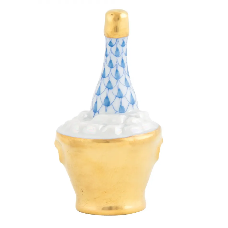 Champagne Bucket Blue 2 in H X 1.25 in D