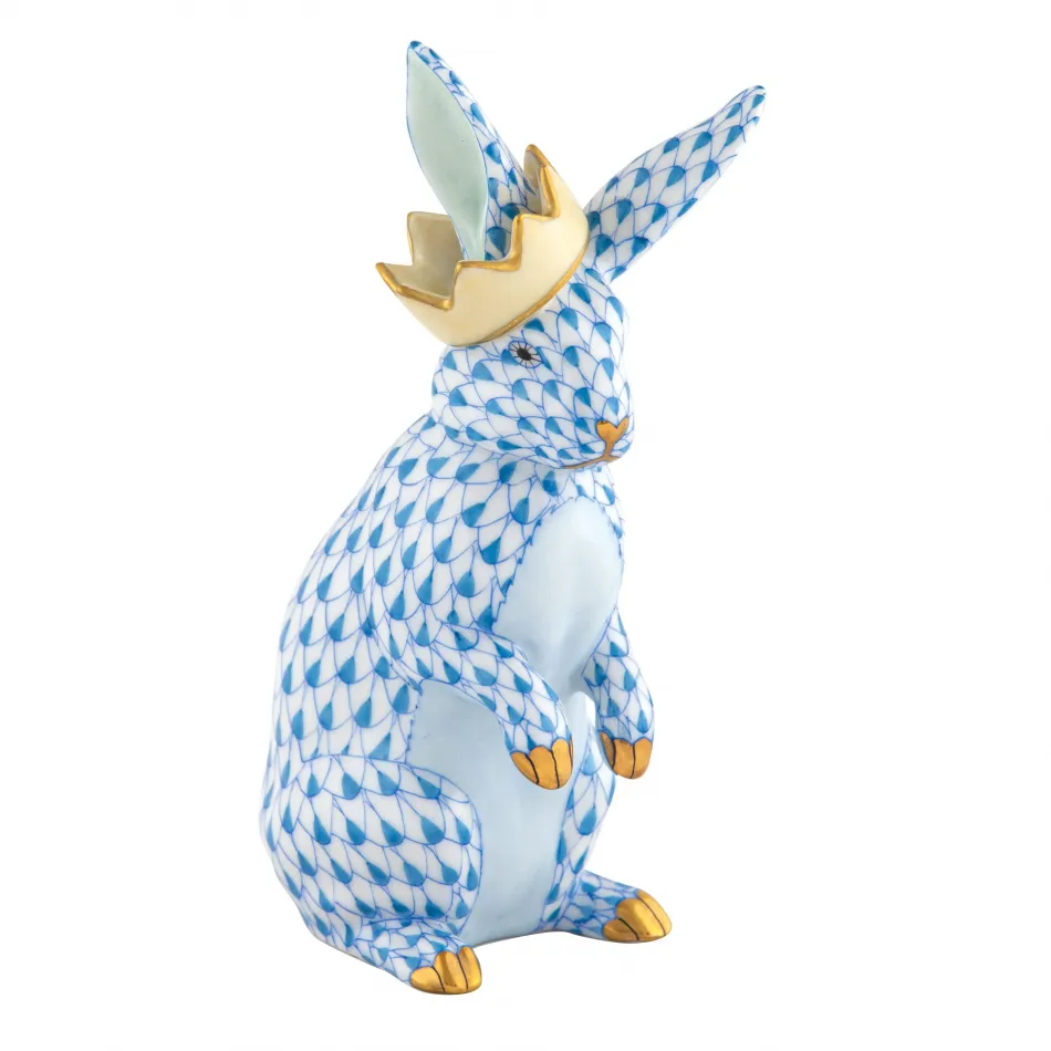 Bunny With Crown Blue 2.25 in L X 2.25 in W X 5 in H