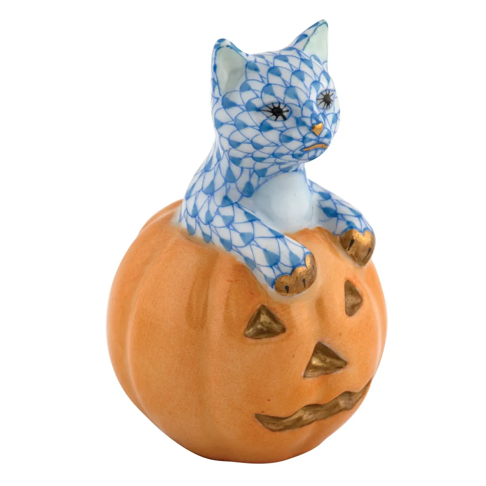 Jack O Lantern Kitty Blue
