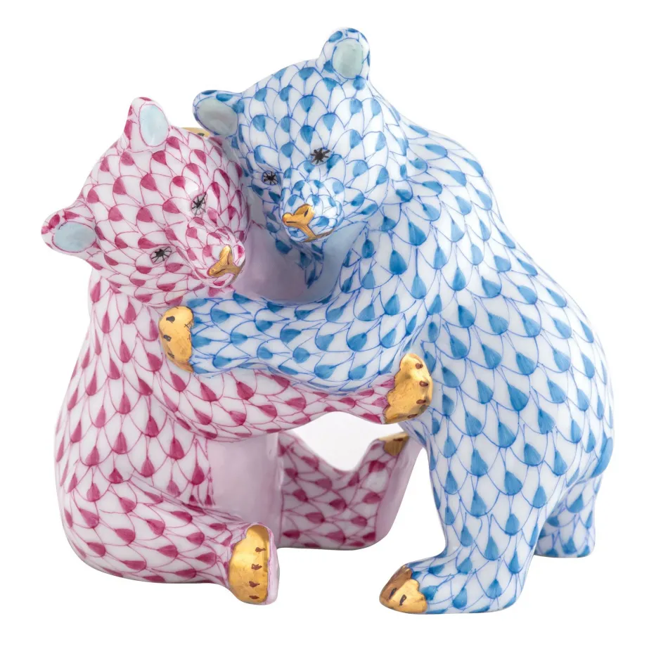 Bear Hug Blue/Raspberry 2 in L X 3.25 in W X 3.25 in H