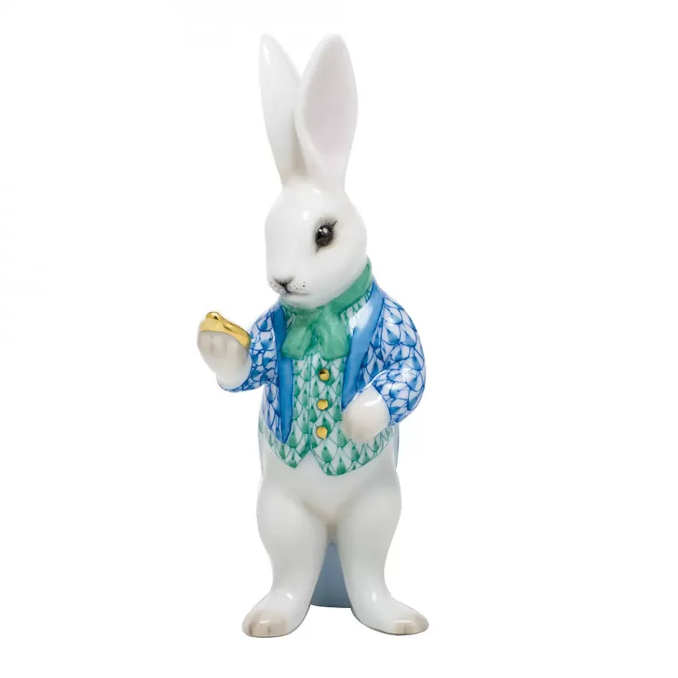 White Rabbit Blue/Green 1.5 in L X 4 in H