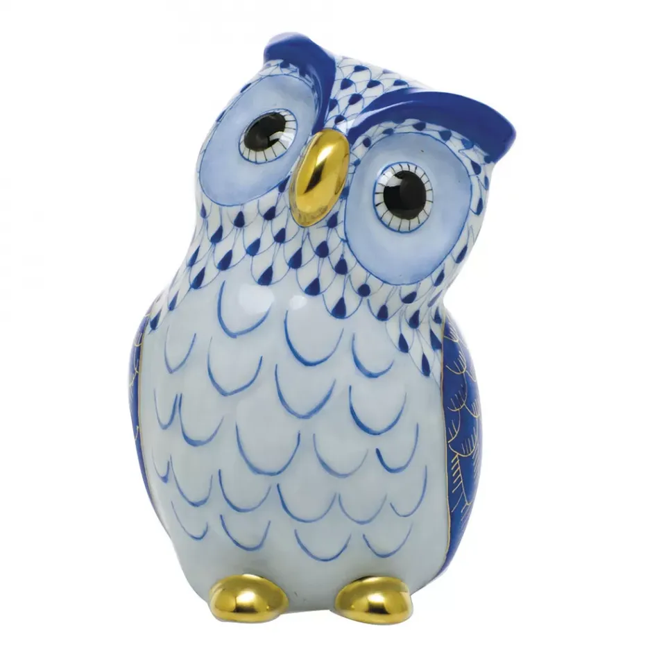 Owl Sapphire 2.75 in L X 2.25 in W X 4 in H